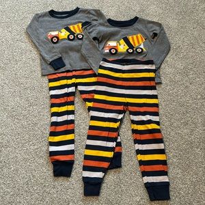 Gymboree cement mixer pajamas for 👶🏻👶🏻 twins 👶🏻👶🏻